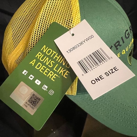 John Deere TriGreen Equipment Green and Yellow Cap NWT - Picture 4 of 9